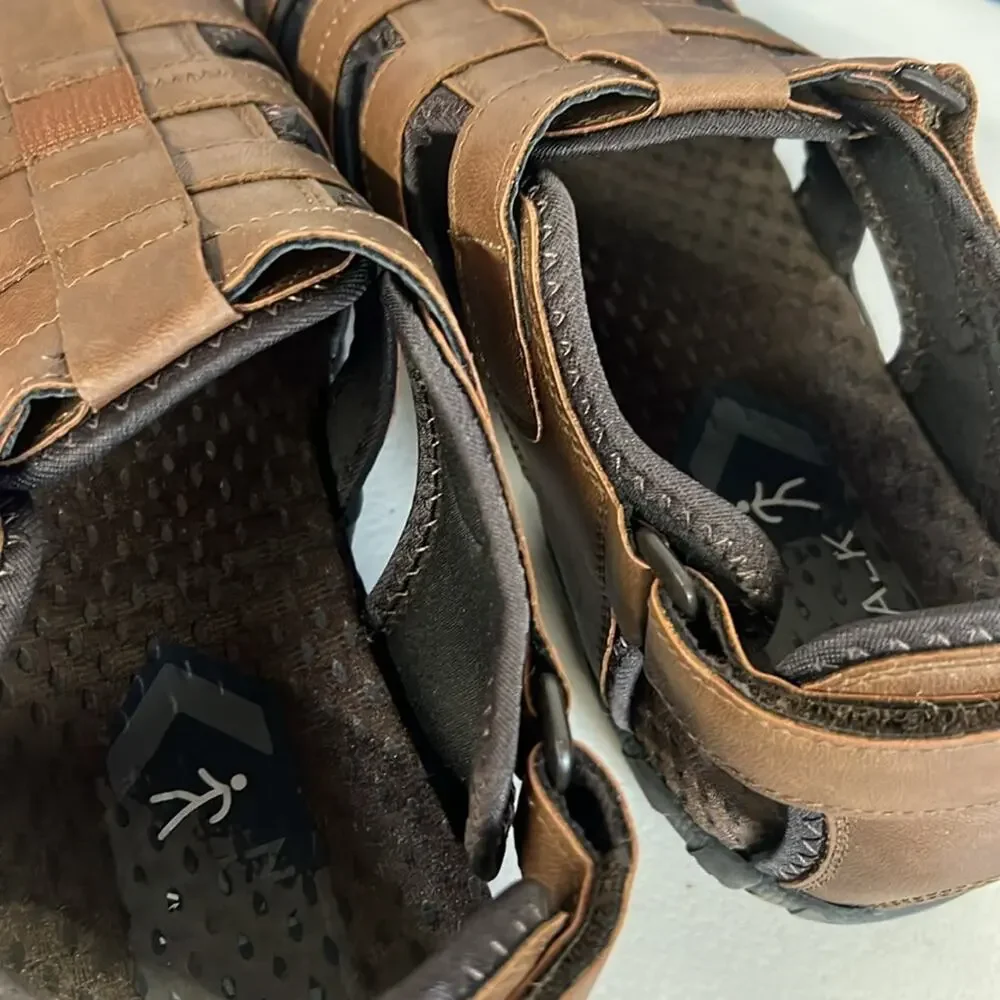 W/ box nunn bush riobravo sandal sz12w tan #84799 leather mens
